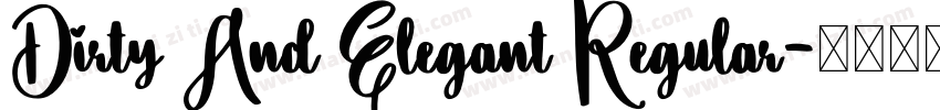 Dirty And Elegant Regular字体转换